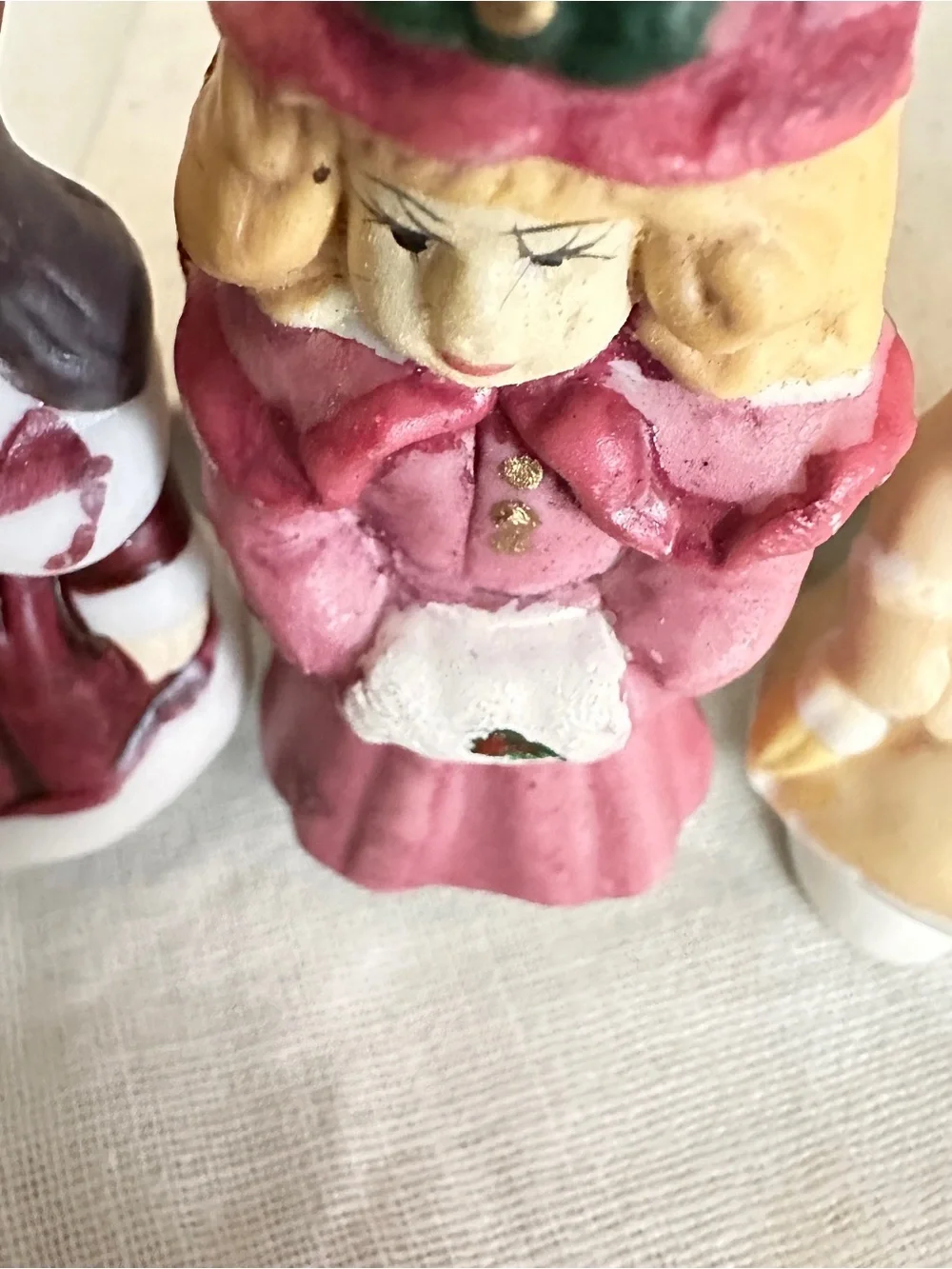 Lot of 5 Christmas ornaments Victorian ladies
